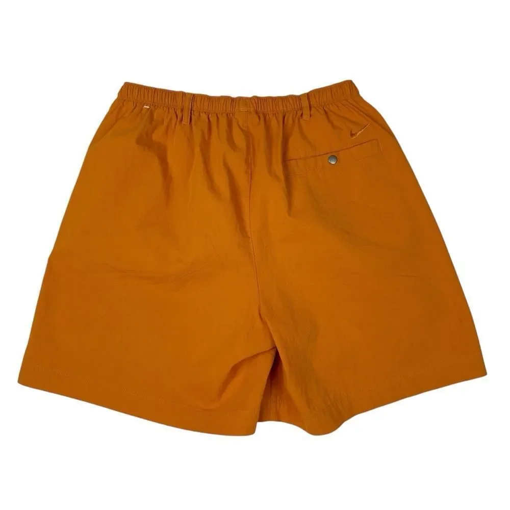 Nike Life Woven Camp Shorts Mens Small Lightweight Casual Lounge Cargo Orange